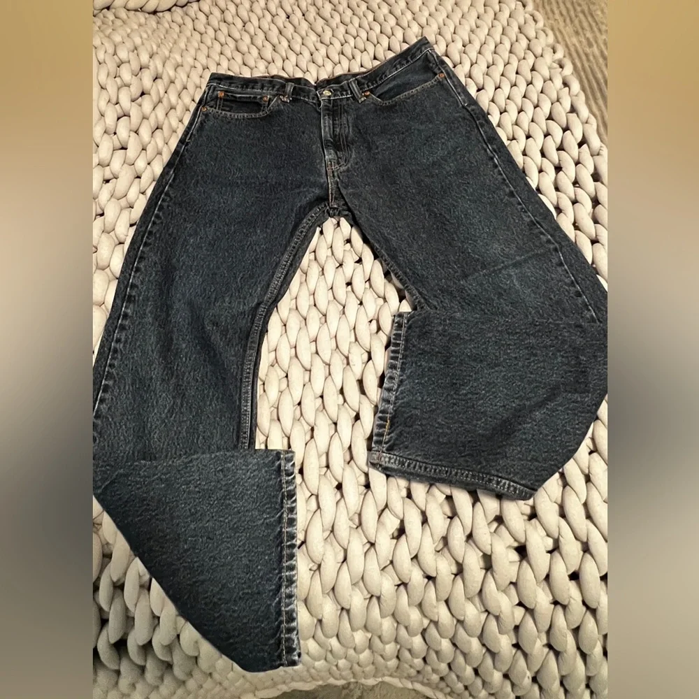 Levi's Classic Blue Jeans with Gold Stitching
